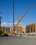 Montando grúas Centro Comercial Aqua